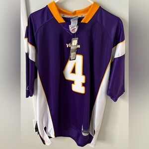Brett Favre Reebok Premier Minnesota Vikings Jersey, Large. NWT.
